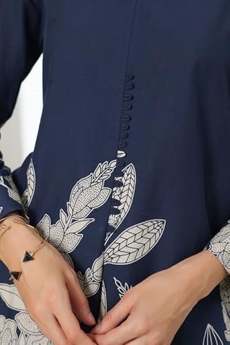 jisora women's blue printed pure cotton co ord set jisora women's blue printed pure cotton co ord set