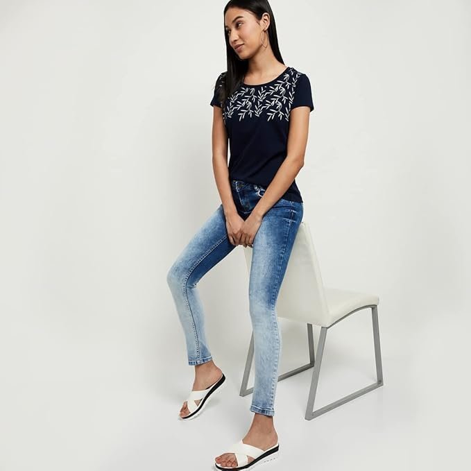 women's cotton regular fit printed round neck t shirt women's cotton regular fit printed round neck t shirt