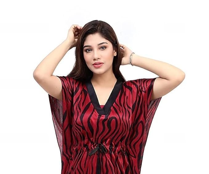 g4girl women's silk geometric print maxi nightgown g4girl women's silk geometric print maxi nightgown