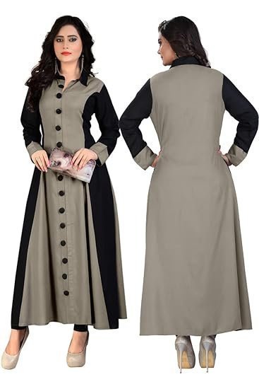 madhuram womens rayon regular a line kurti with fully stitched plain long kurta(m 114) madhuram womens rayon regular a line kurti with fully stitched plain long kurta(m 114)