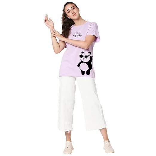 bewakoof women's graphic printed 100% cotton t shirt boyfriend fit, round neck, half sleeve bewakoof women's graphic printed 100% cotton t shirt boyfriend fit, round neck, half sleeve