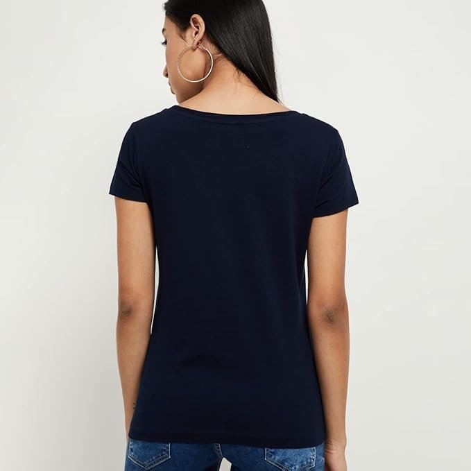 women's cotton regular fit printed round neck t shirt women's cotton regular fit printed round neck t shirt