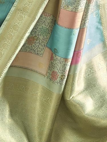 siril women's banarasi silk saree pure silk kanjivaram saree with unstitched blouse piece siril women's banarasi silk saree pure silk kanjivaram saree with unstitched blouse piece