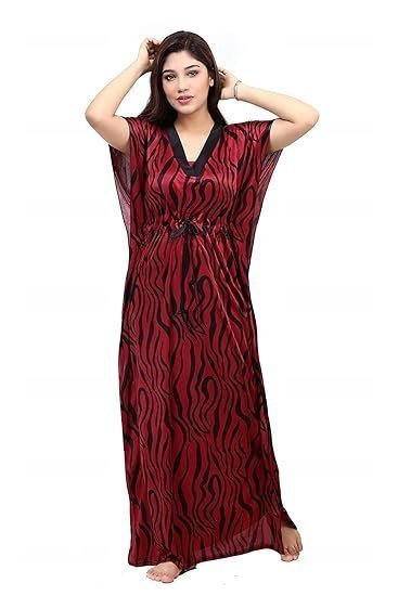 g4girl women's silk geometric print maxi nightgown g4girl women's silk geometric print maxi nightgown