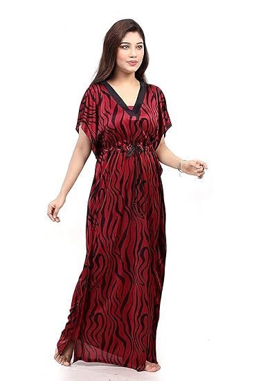 g4girl women's silk geometric print maxi nightgown g4girl women's silk geometric print maxi nightgown