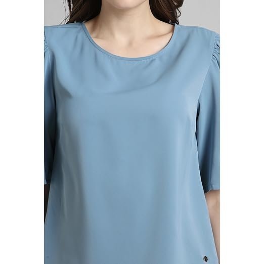 van heusen women's regular fit half sleeve round neck formal top van heusen women's regular fit half sleeve round neck formal top