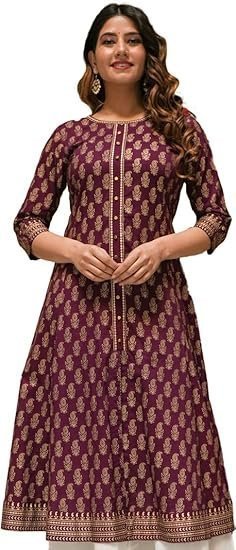 yash gallery women's cotton gold printed anarkali kurta yash gallery women's cotton gold printed anarkali kurta