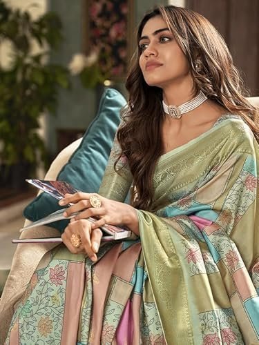 siril women's banarasi silk saree pure silk kanjivaram saree with unstitched blouse piece siril women's banarasi silk saree pure silk kanjivaram saree with unstitched blouse piece