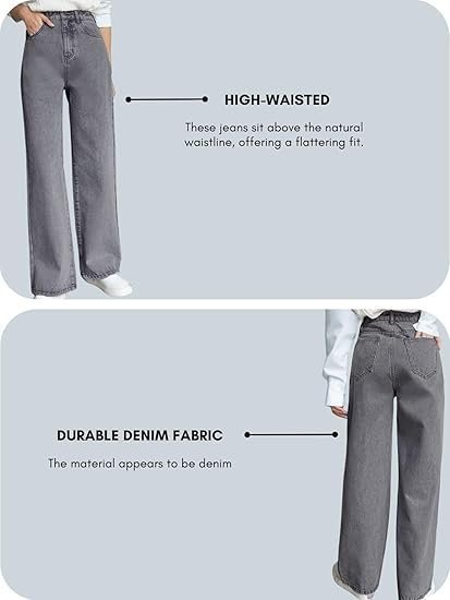 greciilooks regular fit pant baggy high waist | bell bottom jeans for women greciilooks regular fit pant baggy high waist | bell bottom jeans for women