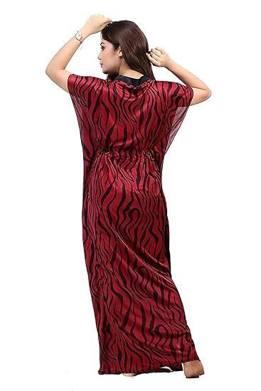 g4girl women's silk geometric print maxi nightgown g4girl women's silk geometric print maxi nightgown