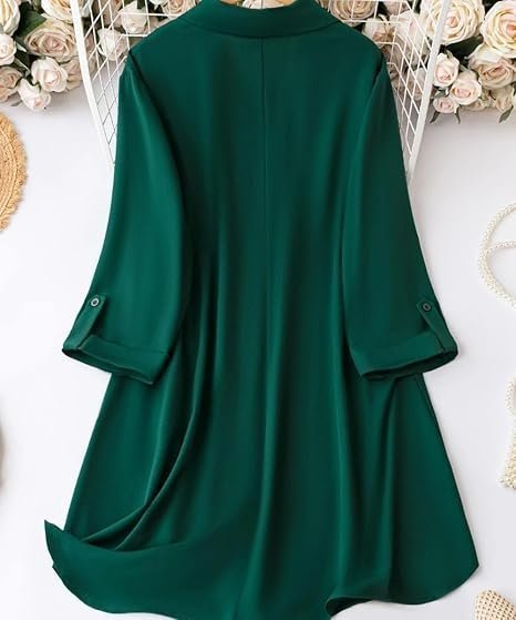 women's shirt dress knee length dress | loose fit | button down | | 3/4 sleeve | summer wear | available in (pack of 2 | value pack) women's shirt dress knee length dress | loose fit | button down | | 3/4 sleeve | summer wear | available in (pack of 2 | value pack)