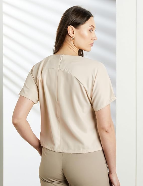 symbol premium women's 'desk to dinner' crop top (relaxed fit | stylish) symbol premium women's 'desk to dinner' crop top (relaxed fit | stylish)