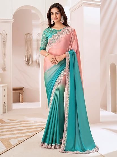 akhilam women's pure chiffon embellished saree with unstitched blouse (sndlwod1301 tfh parent) akhilam women's pure chiffon embellished saree with unstitched blouse (sndlwod1301 tfh parent)