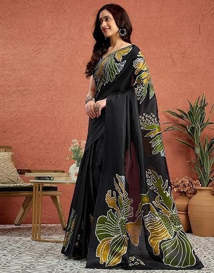 siril women's cotton printed saree with unstitched blouse piece siril women's cotton printed saree with unstitched blouse piece