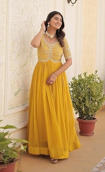 fashion basket georgette embroidered anarkali gown for women fashion basket georgette embroidered anarkali gown for women