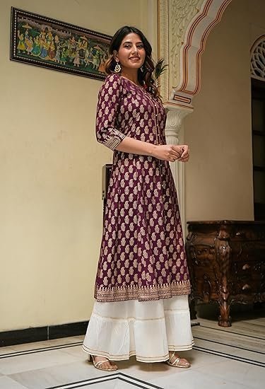 yash gallery women's cotton gold printed anarkali kurta yash gallery women's cotton gold printed anarkali kurta