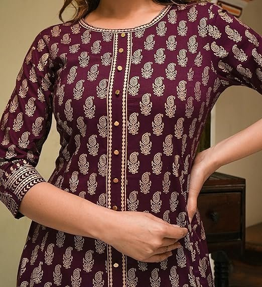 yash gallery women's cotton gold printed anarkali kurta yash gallery women's cotton gold printed anarkali kurta